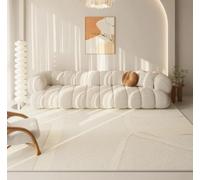 MINTIFNT Crema Minimalista Alfombra De Rayas Beige Alfombras Grandes para El Salón Cómoda Alfombra Suave para El Dormitorio 200x300cm