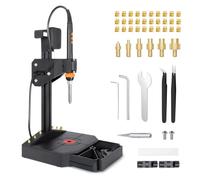 Mintion Heat Insert Press Kit de impresión 3D para máquina de prensado de calor vertical con soldador de 90 W, punta de calor M2 - M8 y 30 insertos roscados de latón para piezas de impresión 3D