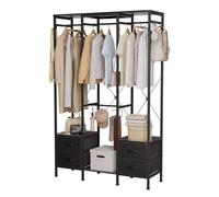 Mintnook Perchero, Armario Abierto para Ropa, Perchero Burro Ropa, Resistente, para Dormitorio, Salón, Entrada, Negro