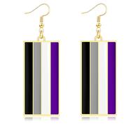 Mintolex Pendientes de orgullo arcoíris para mujer, aretes de acero inoxidable LGBT, colgantes, accesorios para el mes del orgullo gay lesbiano, Acero inoxidable, Sin piedra preciosa