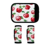 Mintoprints Apples - Paquete de 2 fundas para asa de equipaje, etiquetas de maleta, accesorios de viaje para avión, aeropuerto, manzanas de frutas