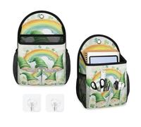 Mintoprints Bolsa de almacenamiento para colgar en la pared del día de San Patricio, bolsa organizadora para colgar en la pared con bolsillo para colgar en la pared, cesta organizadora de tela para