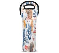 Mintoprints Bolsa de neopreno para botella de vino con diseño de erizo otoñal, 1 botella, bolsa de neopreno para botella de vino, soporte para botellas de vino para viajes, pícnic, fiesta