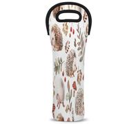 Mintoprints Bolsa de neopreno para botella de vino con diseño de erizo, para viajes, pícnic, fiesta