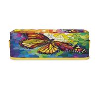Mintoprints Canasta de papel higiénico de mariposa colorida para baño, cesta de papel de almacenamiento de tela para tanque de inodoro, cesta decorativa pequeña con asa para organizar