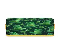 Mintoprints Canasta de papel higiénico verde con patrón de trébol de trébol para baño, cesta de papel de almacenamiento de tela para la parte superior del tanque del inodoro, cesta decorativa pequeña