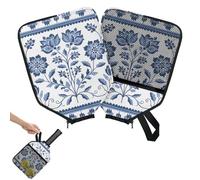 Mintoprints Funda de paleta de pickleball con diseño de flores étnicas, funda para raqueta con bolsillo y correa de asa, funda retro vintage floral para remo, se adapta a la mayoría de raquetas