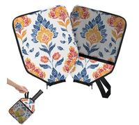 Mintoprints Funda de paleta de pickleball con diseño de flores étnicas vintage, funda para raqueta con bolsillo y correa de asa, funda floral bohemia para remo, se adapta a la mayoría de raquetas