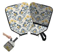 Mintoprints Funda de paleta de pickleball retro, funda para raqueta con bolsillo y correa de asa, funda floral vintage para remo, se adapta a la mayoría de raquetas