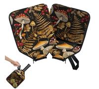 Mintoprints Funda para pala de pickleball de hongos, funda para raqueta con bolsillo y correa de asa, funda vintage retro floral para remo, se adapta a la mayoría de raquetas