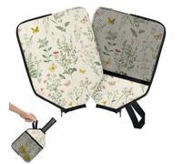 Mintoprints Funda para paleta de pickleball con diseño de flores silvestres vintage, funda para raqueta con bolsillo y correa de asa, funda retro floral para remo, se adapta a la mayoría de raquetas