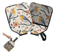 Mintoprints Funda para paleta de pickleball con diseño de pájaros y pájaros, estilo vintage, con bolsillo y correa para el asa, funda floral para remo, se adapta a la mayoría de raquetas