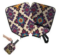 Mintoprints Funda para paleta de pickleball geométrica rústica, funda para raqueta con bolsillo y correa de asa, funda azteca para remo que se adapta a la mayoría de raquetas