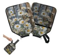 Mintoprints Funda rústica para remo de pickleball con diseño de margaritas, funda para raqueta con bolsillo y correa de asa, funda de madera para paleta que se adapta a la mayoría de raquetas