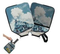 Mintoprints Funda vintage para remo de pickleball, funda para raqueta con bolsillo y correa de asa, se adapta a la mayoría de raquetas