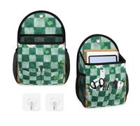 Mintoprints Happy St Patricks Day - Bolsa de almacenamiento para colgar en la pared, diseño a cuadros de búfalo, bolsa organizadora para colgar en la pared con bolsillo, cesta organizadora de tela
