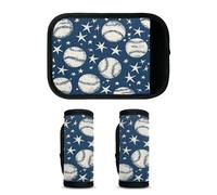 Mintoprints Paquete de 2 fundas para asa de equipaje, etiquetas de maleta, accesorios de viaje para avión, aeropuerto, Azul, 5.9x4.7 inch