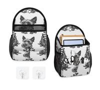 Mintoprints Scottish Terrier - Paquete de 2 bolsas de almacenamiento para colgar en la pared, bolsa organizadora con bolsillo, cesta de almacenamiento de tela para cocina, baño