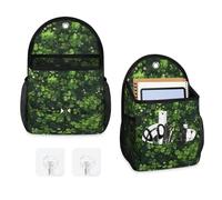 Mintoprints Shamrock Clover - Paquete de 2 bolsas de almacenamiento para colgar en la pared, bolsa organizadora colgante para el día de San Patricio con bolsillo, cesta de almacenamiento de tela para
