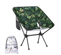Mintoprints Silla de camping para el día de San Patricio, trébol de la suerte, ligera, plegable, portátil, compacta para exteriores, viajes, playa, senderismo, mochileros
