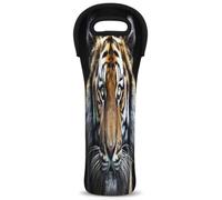 Mintoprints Tiger - Bolsa de neopreno con diseño de animales salvajes para botellas de vino, para viajes, pícnic, fiestas