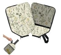 Mintoprints Wildflower - Funda para paleta de pickleball floral, funda para raqueta con bolsillo y correa de asa, funda vintage para remo de flores que se adapta a la mayoría de raquetas