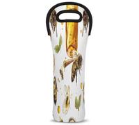 Mintoprints Yellow Bee - Bolsa de neopreno para botella de vino Sweet Honey para 1 botella, soporte para botellas de vino para viajes, pícnic, fiesta
