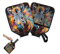 Mintoprints Zebra Animal Pickleball - Funda para pala con bolsillo y correa de asa, se adapta a la mayoría de raquetas