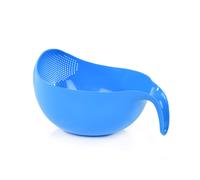 Mintra Home Rice Colander (Red) - Strainer Lightweight for cleaning rice beans fruit and vegetables