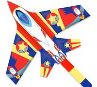 Mint's Colorful Life Cometa de avión para niños y Adultos, Cometa fácil de Volar para niños y niñas, Mejor Cometa de Playa para Principiantes con Cuerda de Cometa de 90 Metros y Cola Larga