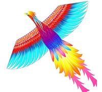Mint's Colorful Life Cometa Rainbow Phoenix para niños y Adultos, fácil de Volar