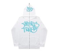 Minus-Two Cargo Sudadera con Capucha Hombre Menos Dos Sudadera con Capucha Y2K Sudadera Hip Hop Streetwear Urban Jersey Unisex Casual Chaqueta Vintage Chaqueta de Ropa de Calle para Niñas y Niños, X