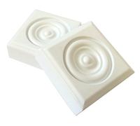 Minute Molding Roseta de Bloque de plástico clásica de 2 Piezas (2-3/4 Pulgadas) para Puertas y Ventanas Interiores (83051)