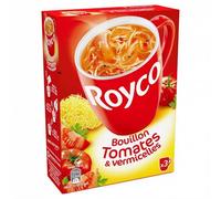 Minute Soup caldo con tomates y fideos, 60 g, Royco (4 piezas)