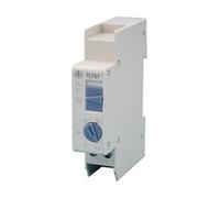 Minutero a relé 16A/250V para controlar tiempos de encendido y apagado en electrodomésticos y sistemas eléctricos.