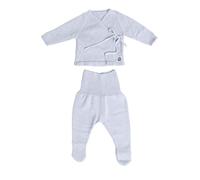 Minutus Jersey y Polaina bebé, Conjunto Aire, 100% Algodón (Azul Celeste, 1-3 meses)