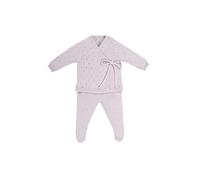Minutus Jersey y Polaina bebé, Conjunto Aire, 100% Algodón (Gris, 0-1 mes)