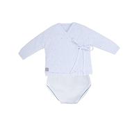 Minutus Jersey y Ranita bebé, Conjunto Aire, 100% Algodón (Azul Celeste, 1-3 meses)