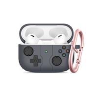 MINUUISCT Funda de TPU para Airpods Pro 3 Generation mit Schlüsselanhänger, Klassisches Game Player Konsolen Design Case, TPU Abdeckung für Airpods Pro 3 Kabelloser Ladehülle Schutzhülle, Grau