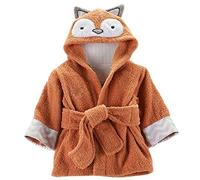 Minuya - Albornoz unisex con capucha, en algodón, para bebés y niños de 0 a 6 años, ideal como regalo Rojo Fox