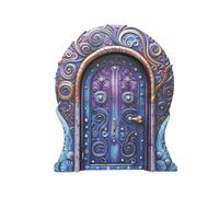 Minvery - Puerta de jardín de Hadas - Portal de Madera de árbol de Elfo, misteriosa al Aire Libre | Pasillo de gnomo caprichoso, de cabaña de fantasía, Adorno Decorativo en Miniatura