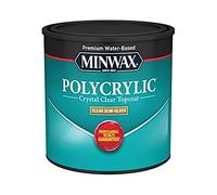 Minwax 244444444 c Acabados de protecci¨®n a base de agua policrr¨ªlica, 1/2 pinta, semibrillante