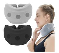 MINZHI 2 piezas Soporte para el Cuello, con soporte desmontable, Soporte cervical, Soporte cervical para dormir, Collarin cervical, Collarines cervicales blando, Collarín Cervical para aliviar