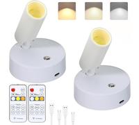 MIOBLUE Iluminación led inalámbrica interior con control remoto, Iluminación de imagen con batería recargable, Iluminación interior con regulador, Focos