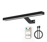 MIOBLUE - Luces inalámbricas para imágenes, batería recargable con control remoto para exhibir arte, regulable/temporizador de apagado, luz de diana de 40,6 cm, luz de énfasis de metal completo con 40