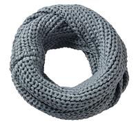 Miobo Bufanda de loopwolla, bufanda redonda, de punto, otoño e invierno, en muchos colores lisos, gris, 65X30 CM