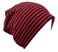 Miobo - Gorro unisex para bebé con diseño de rayas rojo y negro extra-small