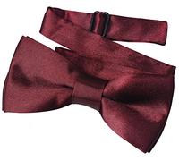 Miobo Pajarita para niño - Pajarita ya anudada con cierre de gancho y ajustable, rojo burdeos, XS