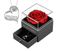 Miofula Regalo Dia De La Madre,Meilleure Maman du Monde Rosa eterna Regalos para Mama, Rosa Eterna Natural Preservada, Dia De La Madre Aniversario Cumpleaños Regalos para Mama Mujer Abuela