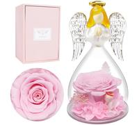 Miofula Regalo Día de la Madre,Rosa Eterna Regalos Originales para Mujer,Flores Preservadas Ángel Regalo Madre,Rosa Preservada Regalo Cumpleaños Mujer,Regalo Dia de la Madre,Regalo Aniversario Pareja